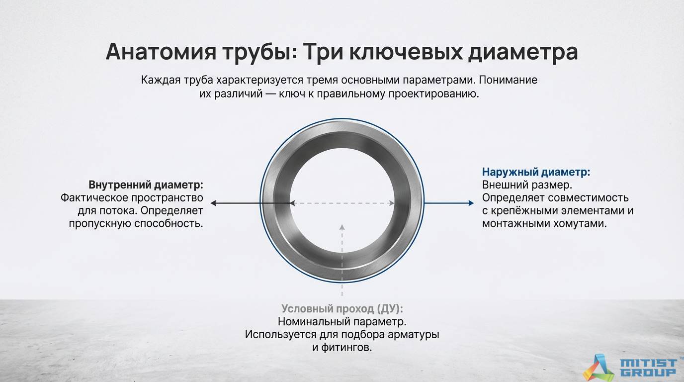 Характеристики трубы