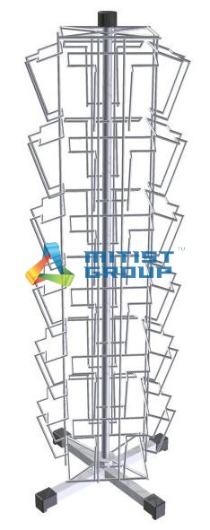 Настольная поворотная буклетница с карманами А6  (24 кармана А6)